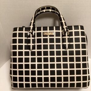 Kate Spade black and white handbag, EUC